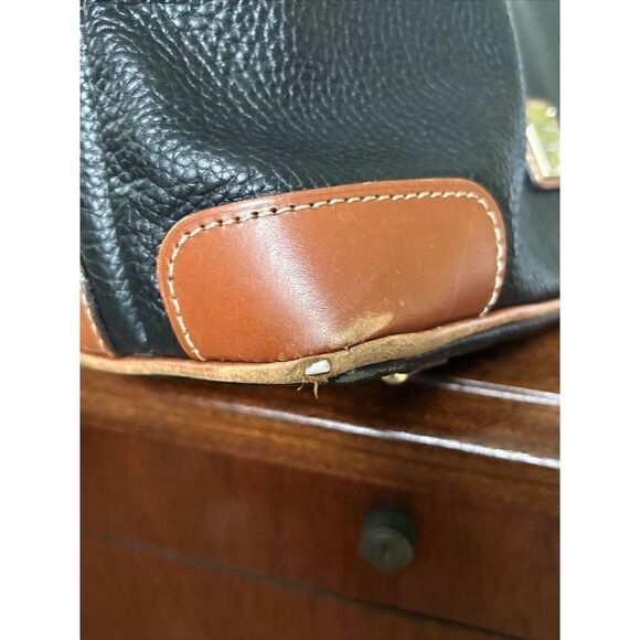 Dooney & Bourke Hobo Bag Black and Brown Pebbled Leather J8616963 - Picture 9 of 15